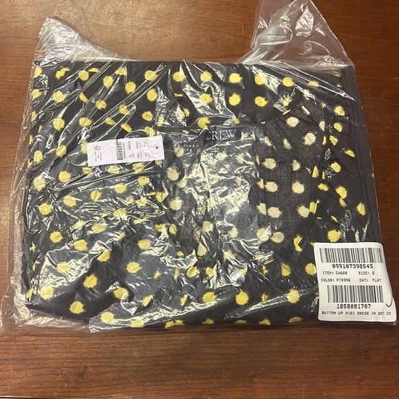 J Crew Button-up midi dress in dot cotton poplin CA668 - Picture 2 of 3